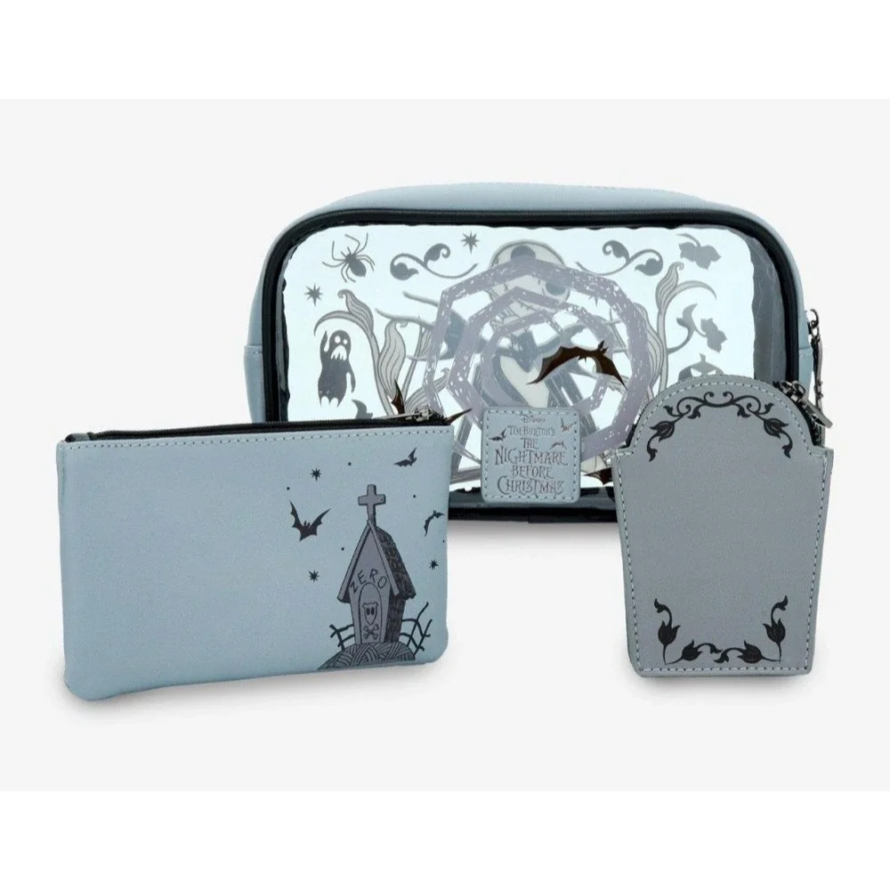 NEW! Disney The‎ Nightmare Before Christmas Tonal Characters Cosmetic Bag 3 Set
